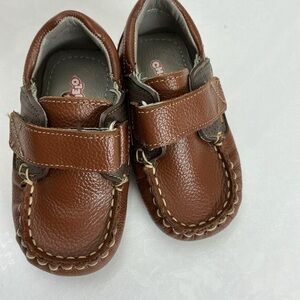 Brown Leather baby Kids Shoes size 4